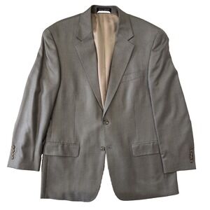mens gray micro houndstooth Haspel silk wool blazer jacket sport suit coat 40 S‎